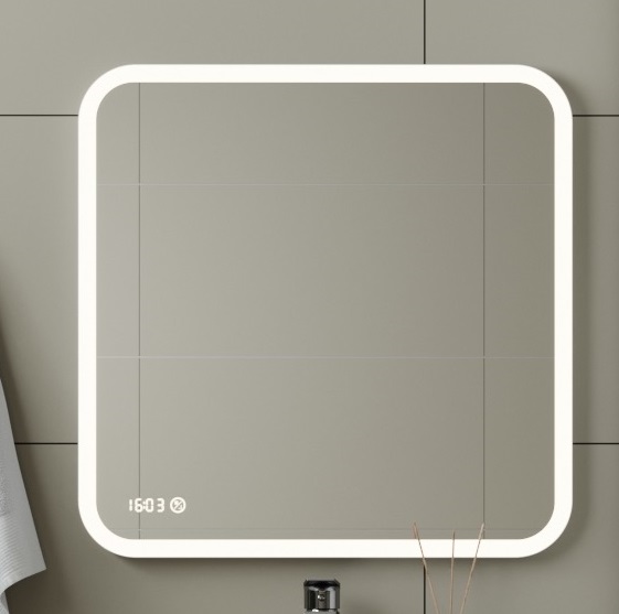 Зеркало Style Line Атлантика 60 с подсветкой и часами