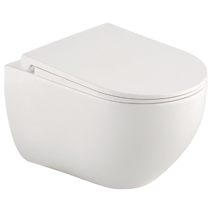 Унитаз подвесной Kale Zero 7111833800 безободковый, с сиденьем микролифт