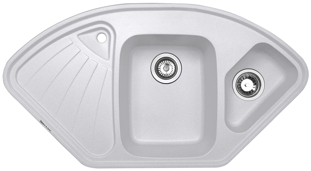 Мойка кухонная Zigmund & Shtain ECKIG 1000.2 белый жемчуг