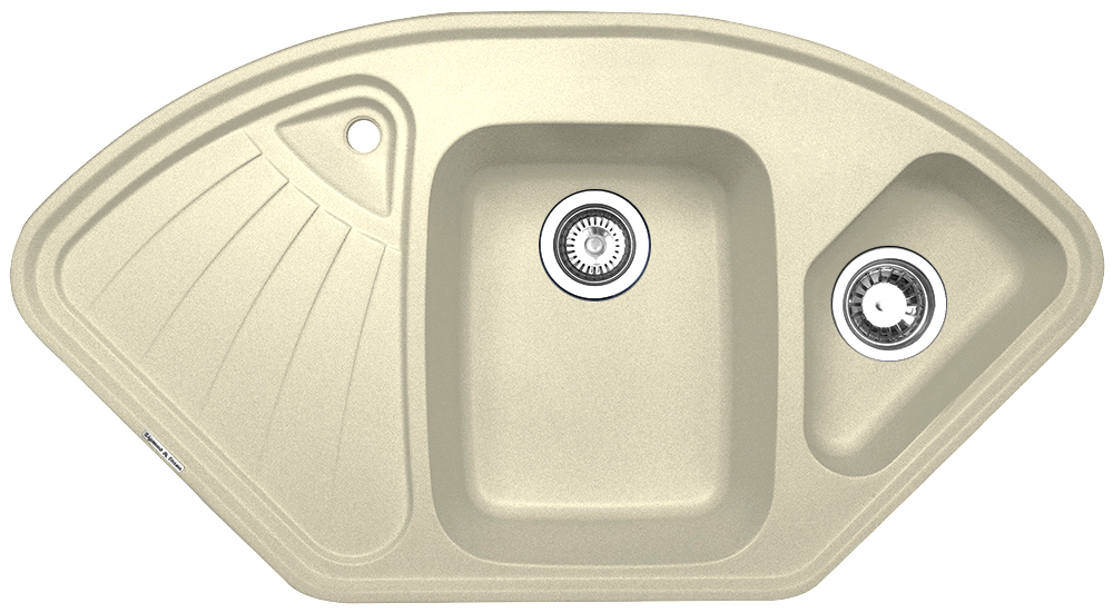 Мойка кухонная Zigmund & Shtain ECKIG 1000.2 молодое шампанское