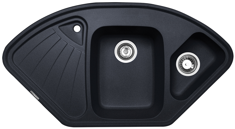 Мойка кухонная Zigmund & Shtain ECKIG 1000.2 темная скала