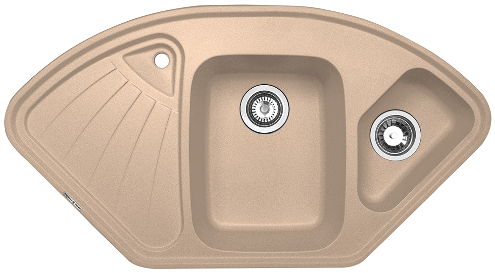 Мойка кухонная Zigmund & Shtain ECKIG 1000.2 топленое молоко