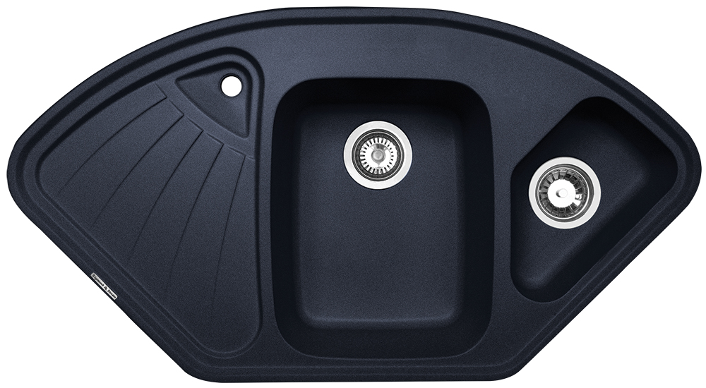 Мойка кухонная Zigmund & Shtain ECKIG 1000.2 черный базальт
