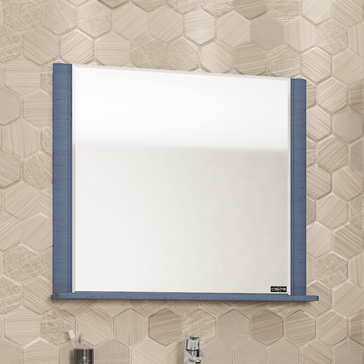 Зеркало СанТа Венера 80 с полкой дуб адриатика