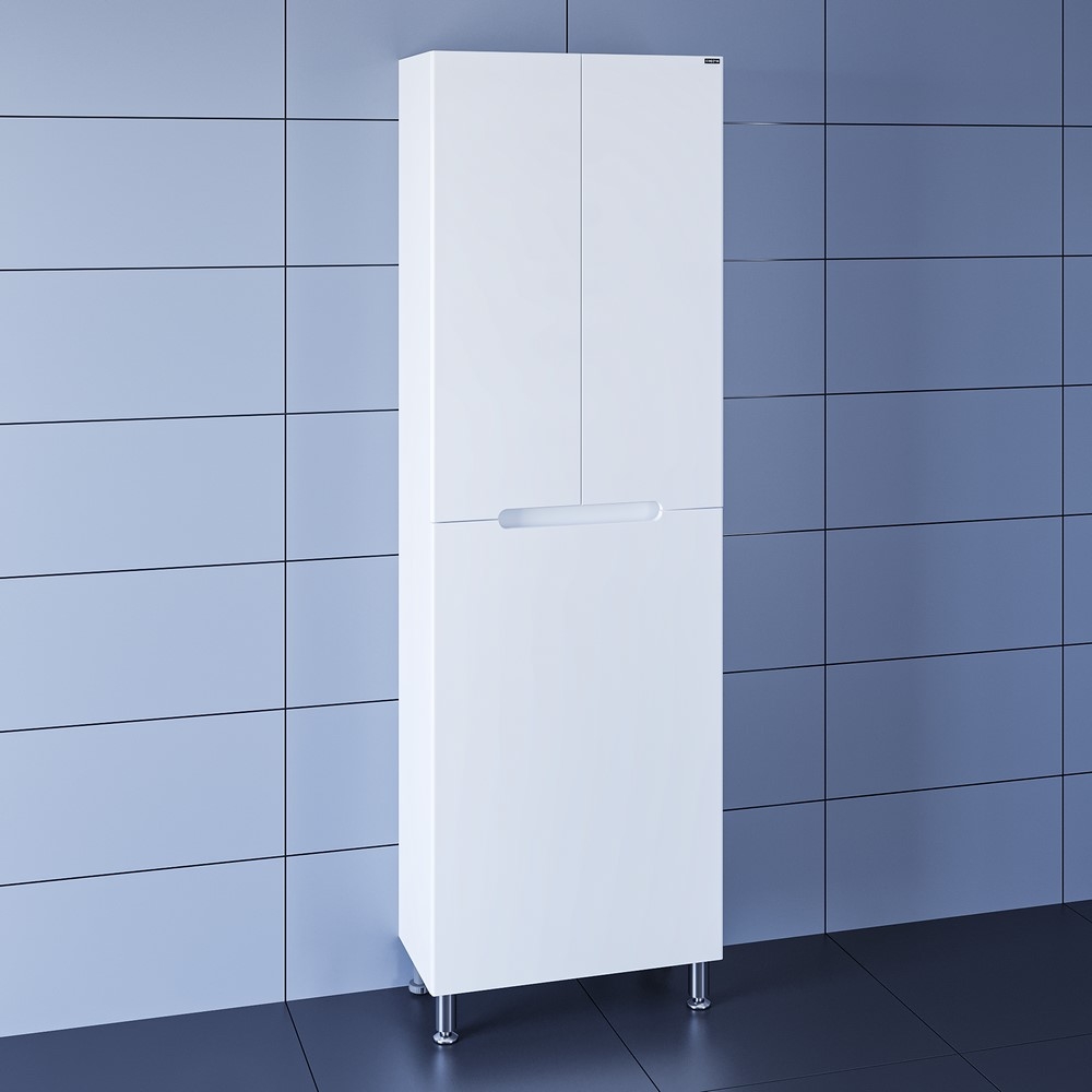 Шкаф-пенал СанТа Лондон 60 напольный, с бельевой корзиной