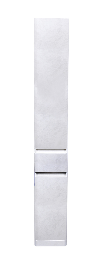 Шкаф-пенал Style Line Атлантика 30 Люкс Plus, с бельевой корзиной, бетон крем