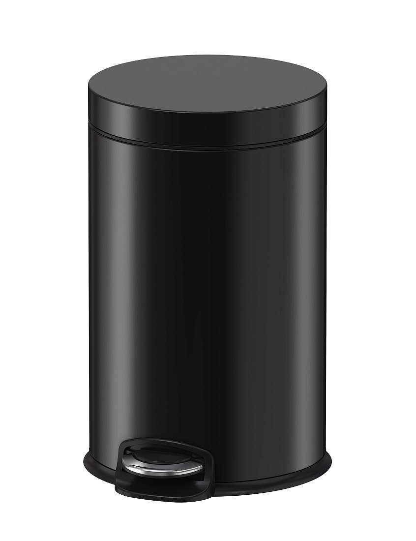 Мусорное ведро Weltwasser WW Erfie BL 30L c педалью черное матовое