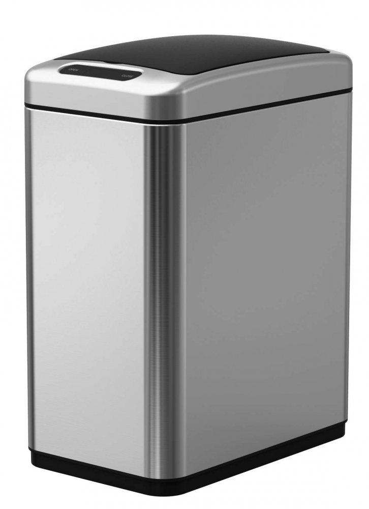 Мусорное ведро Weltwasser WW Navy MT 8L сенсорное, хром матовый/черный