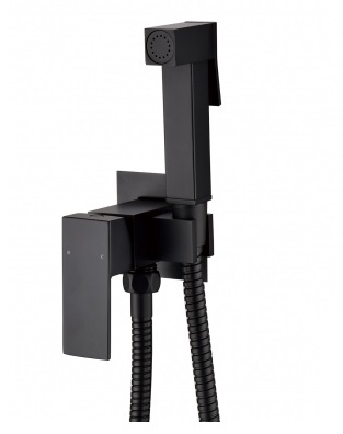 Гигиенический душ Grocenberg GB002BL со смесителем, черный матовый