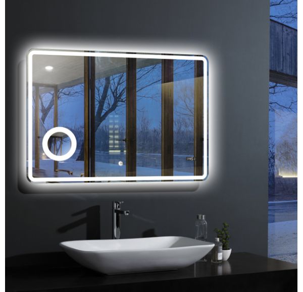 Зеркало Gair Vog 100х70 c подсветкой и антизапотеванием Anti Steam