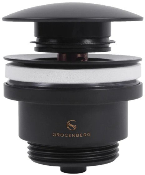 Донный клапан для раковины Grocenberg GB106BL черный матовый