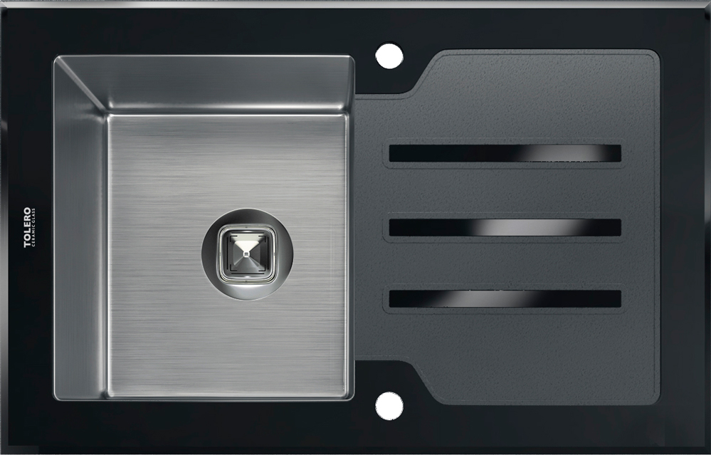 Мойка кухонная Tolero Ceramic Glass TG-780 черная