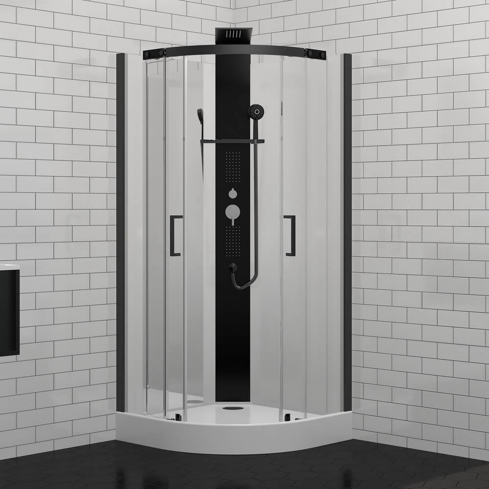 Душевая кабина Black&White Galaxy G8701 90x90, черный профиль