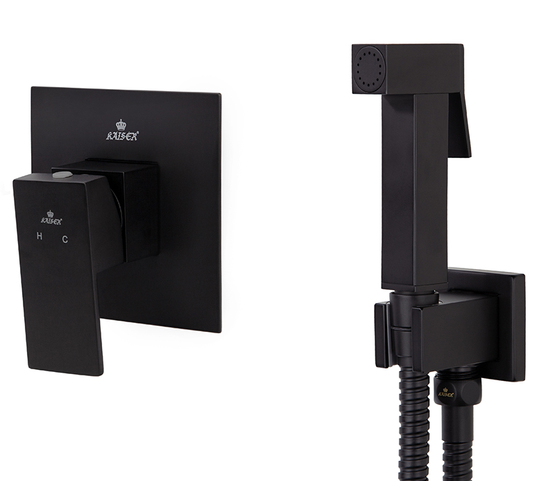 Гигиенический душ Kaiser Sonat 34377-2 со смесителем, черный матовый
