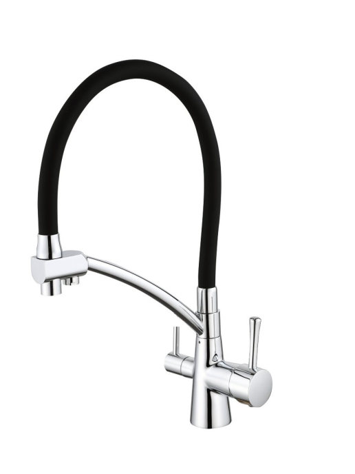 Смеситель для кухни ViEiR V15007 с гибким изливом и подключением к фильтру