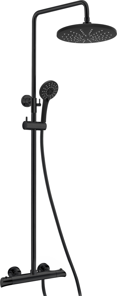 Душевая стойка Kaiser Nove 06177-2 с термостатом, черный матовый