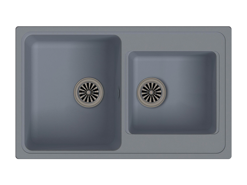 Мойка кухонная Ewigstein ELEGANT 80D, серый металлик