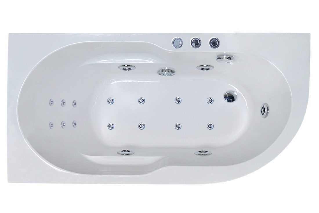 Акриловая ванна Royal Bath AZUR DE LUXE 140x80x60L с гидромассажем