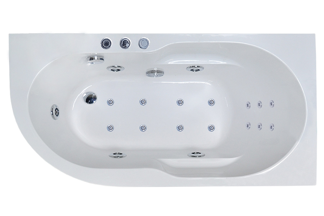 Акриловая ванна Royal Bath AZUR DE LUXE 140x80x60R с гидромассажем