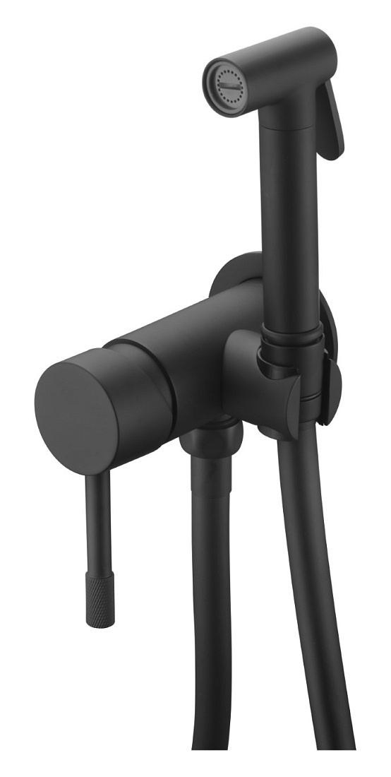 Гигиенический душ Boheme Uno 467-B со смесителем, черный матовый