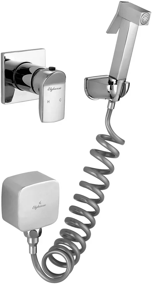 Гигиенический душ Elghansa Concealed 24Q0788 (Set-62) со смесителем, С ВНУТРЕННЕЙ ЧАСТЬЮ