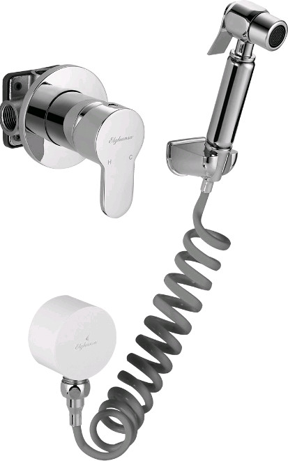 Гигиенический душ Elghansa Roundline 34R0583 (Set-63) со смесителем, С ВНУТРЕННЕЙ ЧАСТЬЮ