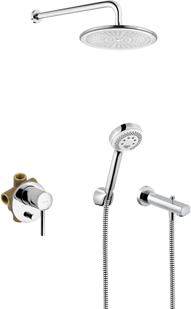 Душевая система Kludi Bozz 386310576 встраиваемая, с изливом, хром