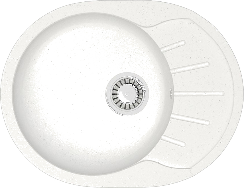 Мойка кухонная ZETT lab. T010Q001 белый лед