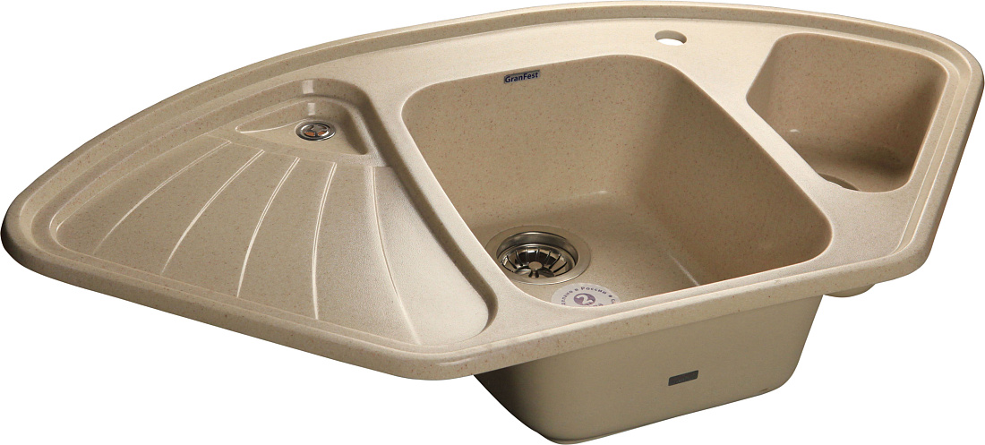 Мойка кухонная GranFest Corner GF-C1040E бежевый