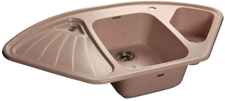 Мойка кухонная GranFest Corner GF-C1040E светло-розовый