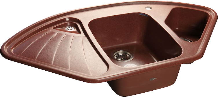 Мойка кухонная GranFest Corner GF-C1040E красный марс
