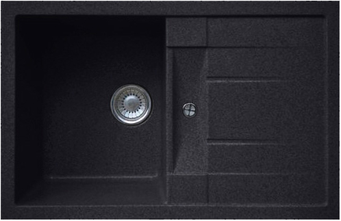 Мойка кухонная Whinstone Коралл 1B 1D черный