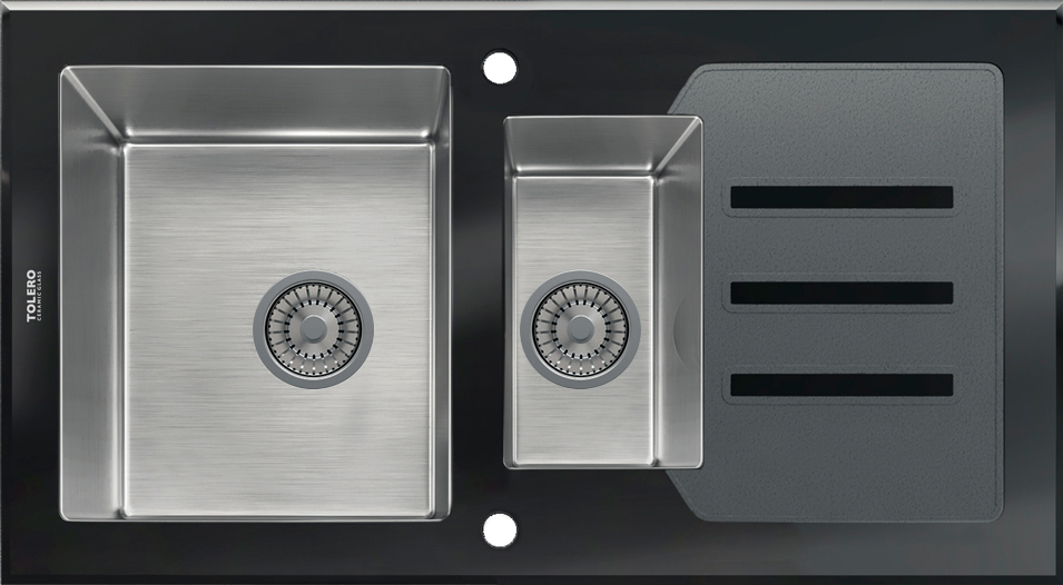 Мойка кухонная Tolero Ceramic Glass TG-920к черная