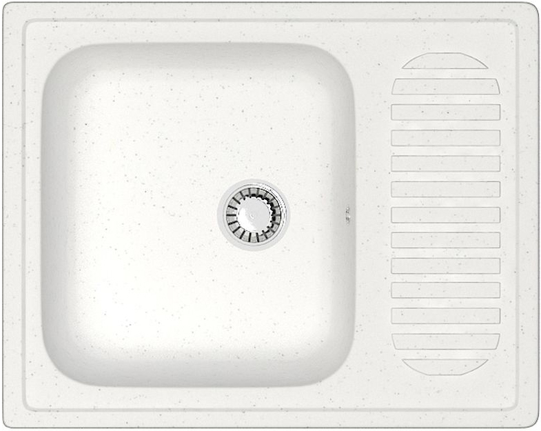 Мойка кухонная ZETT lab. T015Q001 белый лед