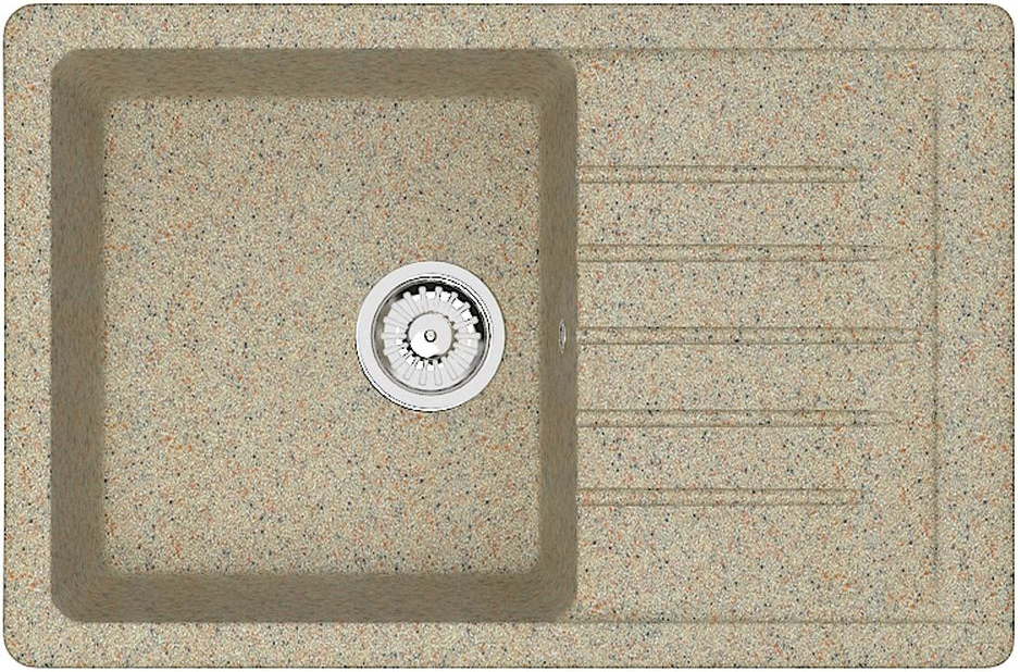 Мойка кухонная ZETT lab. T016Q005 песочная
