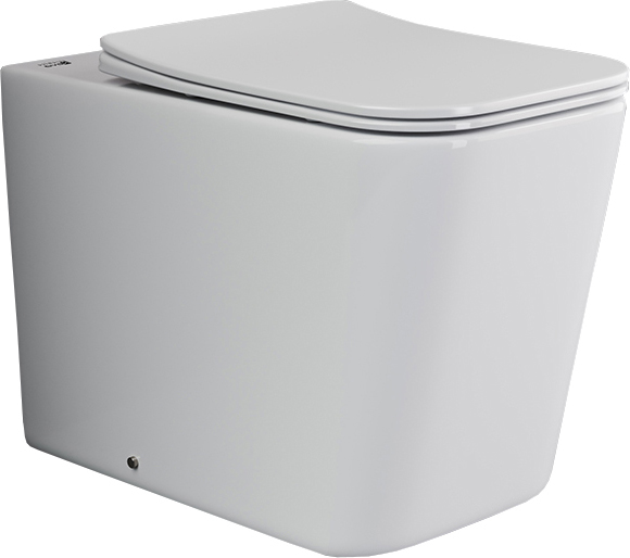 Унитаз приставной Ceramicanova Cubic Rimless CN1809 безободковый, с микролифтом