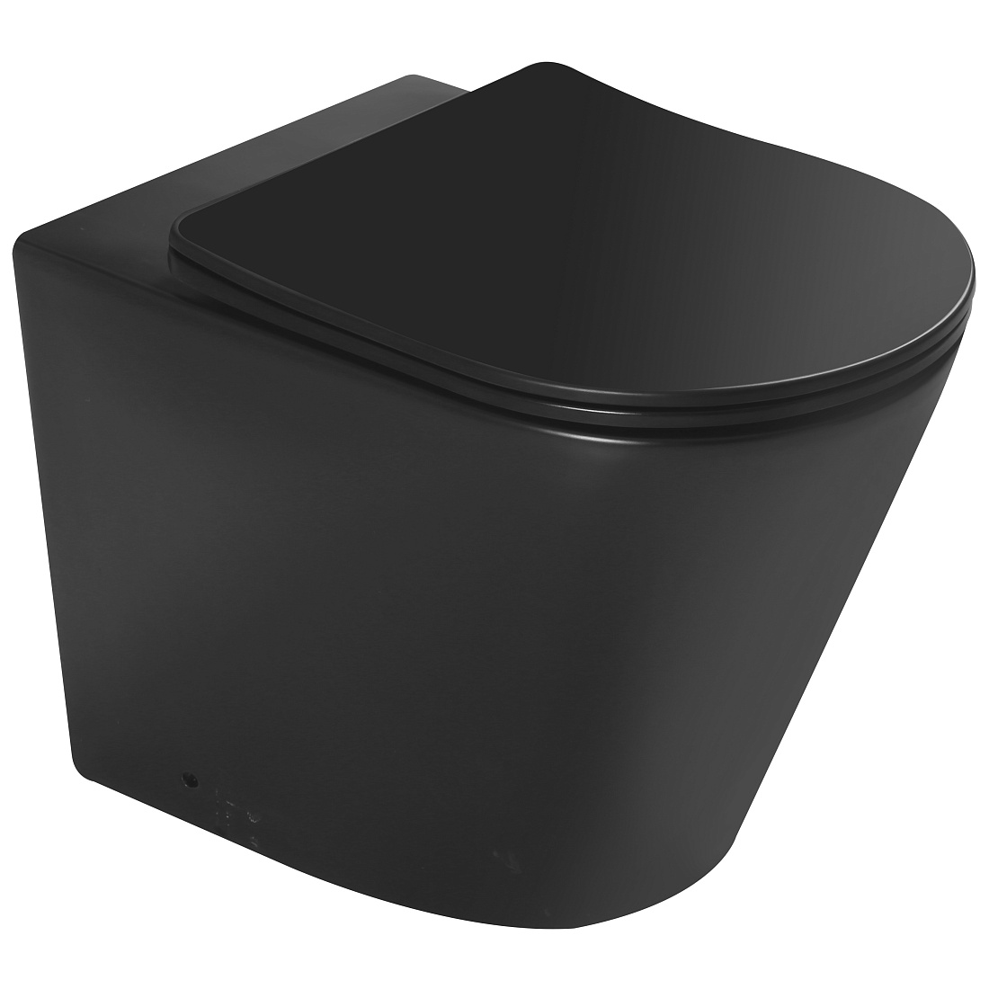 Унитаз приставной SantiLine SL-5020MB безободковый, с микролифтом