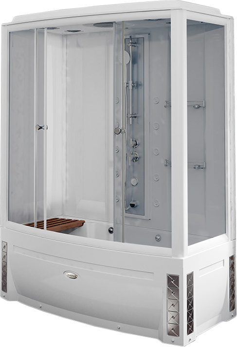 Душевой бокс Radomir Элис 2 левый, стекло матовое