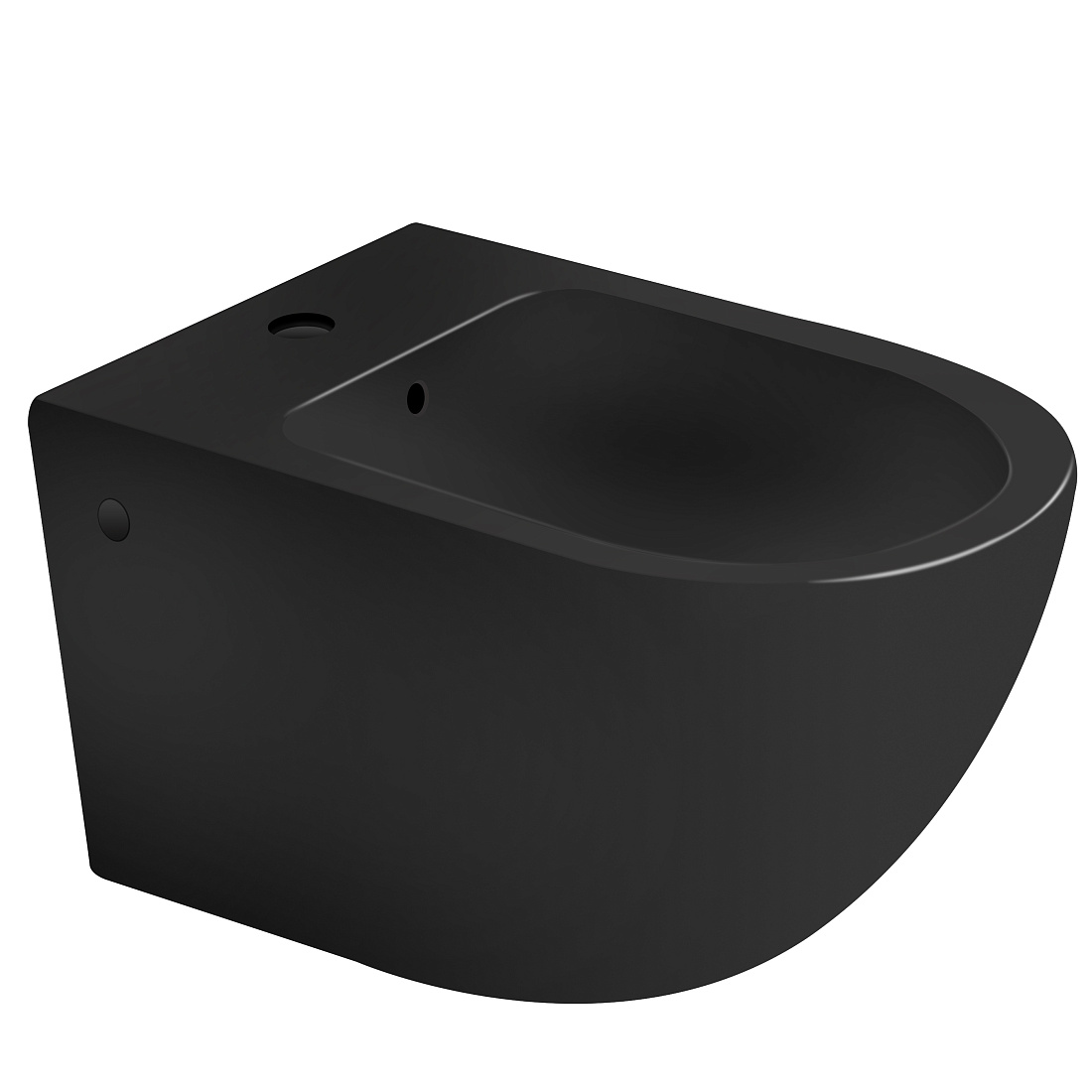 Биде подвесное SantiLine SL-5058MB черное, матовое