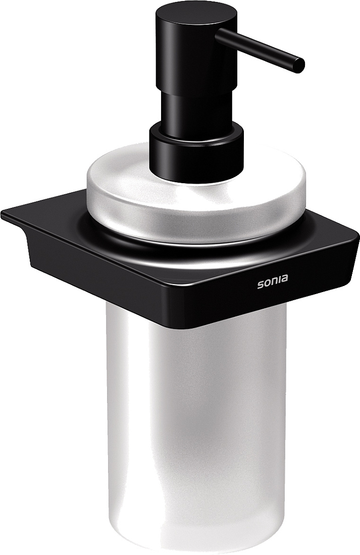 Дозатор Sonia S-6 166466 матовое стекло, черный