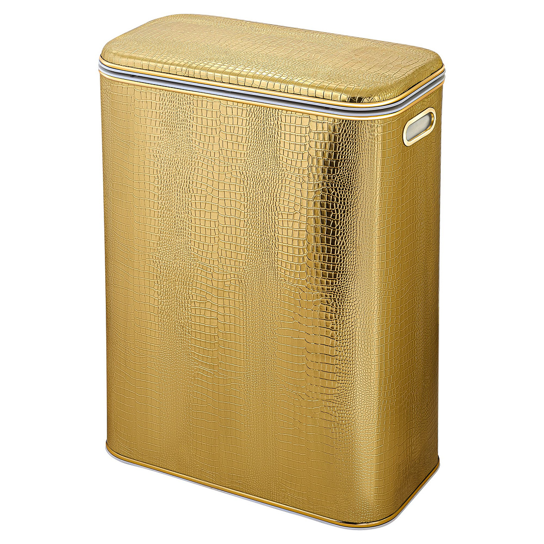 Корзина для белья Geralis KGG-B, золото / хром