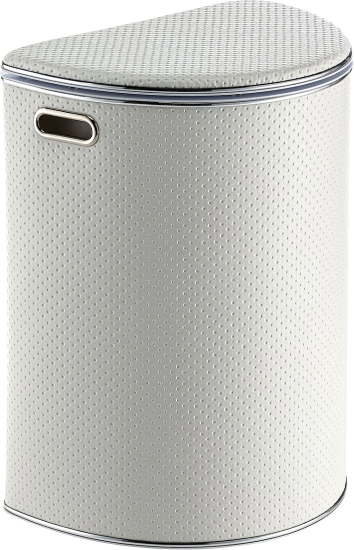 Корзина для белья Geralis PWH-O, белая/хром