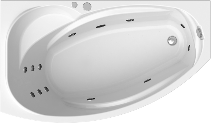 Акриловая ванна Radomir Vannesa Massage София 169х99, с каркасом, экраном и полотенцедержателем, акт