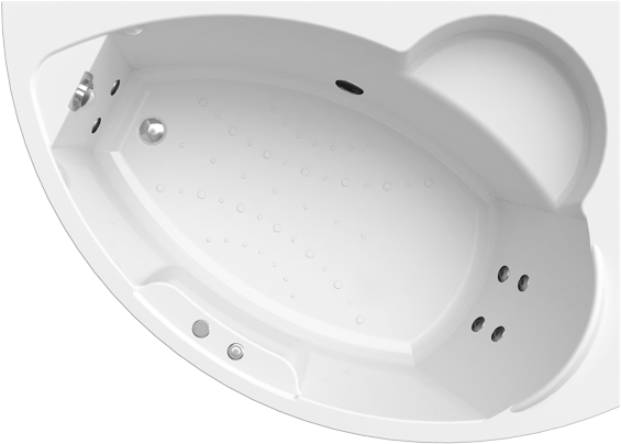 Акриловая ванна Radomir Vannesa Massage Алари 168х120, с гидромассажем, каркасом и экраном, классик, R
