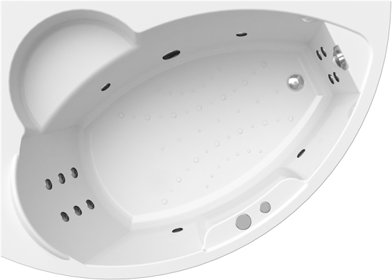 Акриловая ванна Radomir Vannesa Massage Алари 168х120, с гидромассажем, каркасом и экраном, актив, L