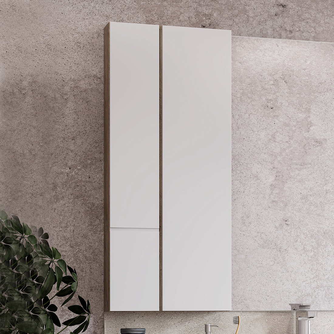 Шкаф Aquaton Мишель 43 дуб эндгрейн/белый