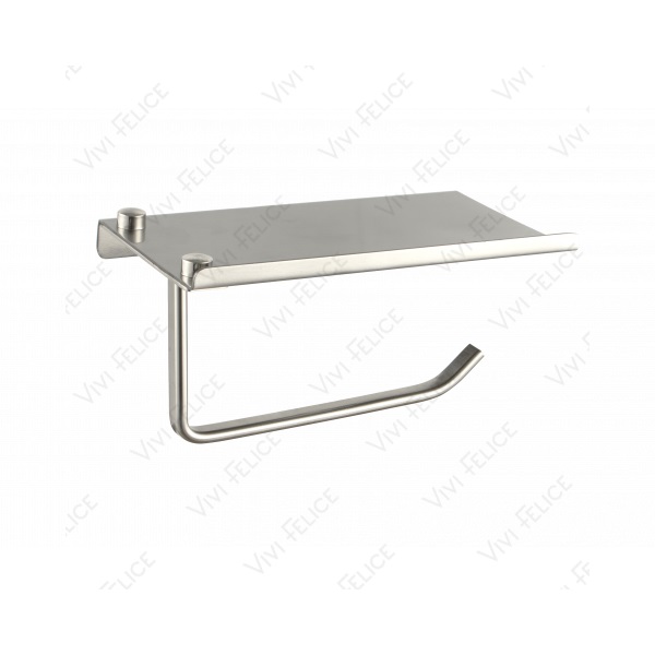 Держатель туалетной бумаги Felice Argento FL 1039 NICHEL с полочкой