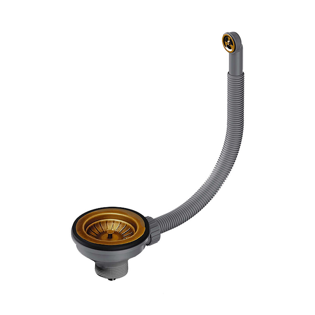 Слив-перелив и выпуск со стоп-вентилем Omoikiri D-01-AB022 античная латунь