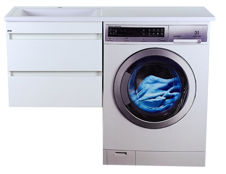 Тумба с раковиной Misty Фостер 120 подвесная, под стиральную машину