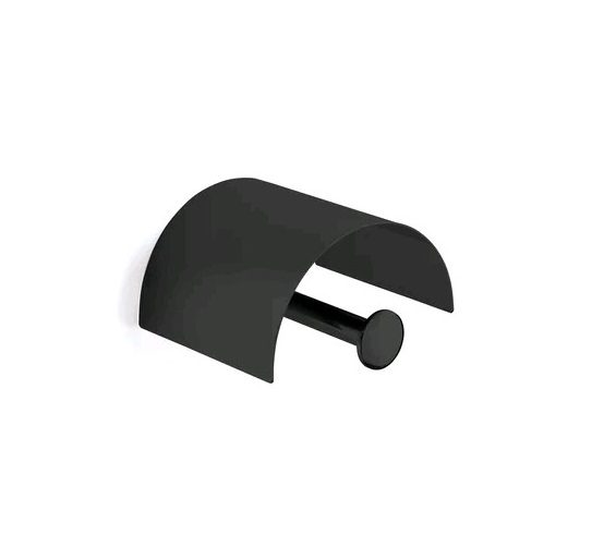 Держатель туалетной бумаги Inda One A24260NE с крышкой, черный матовый